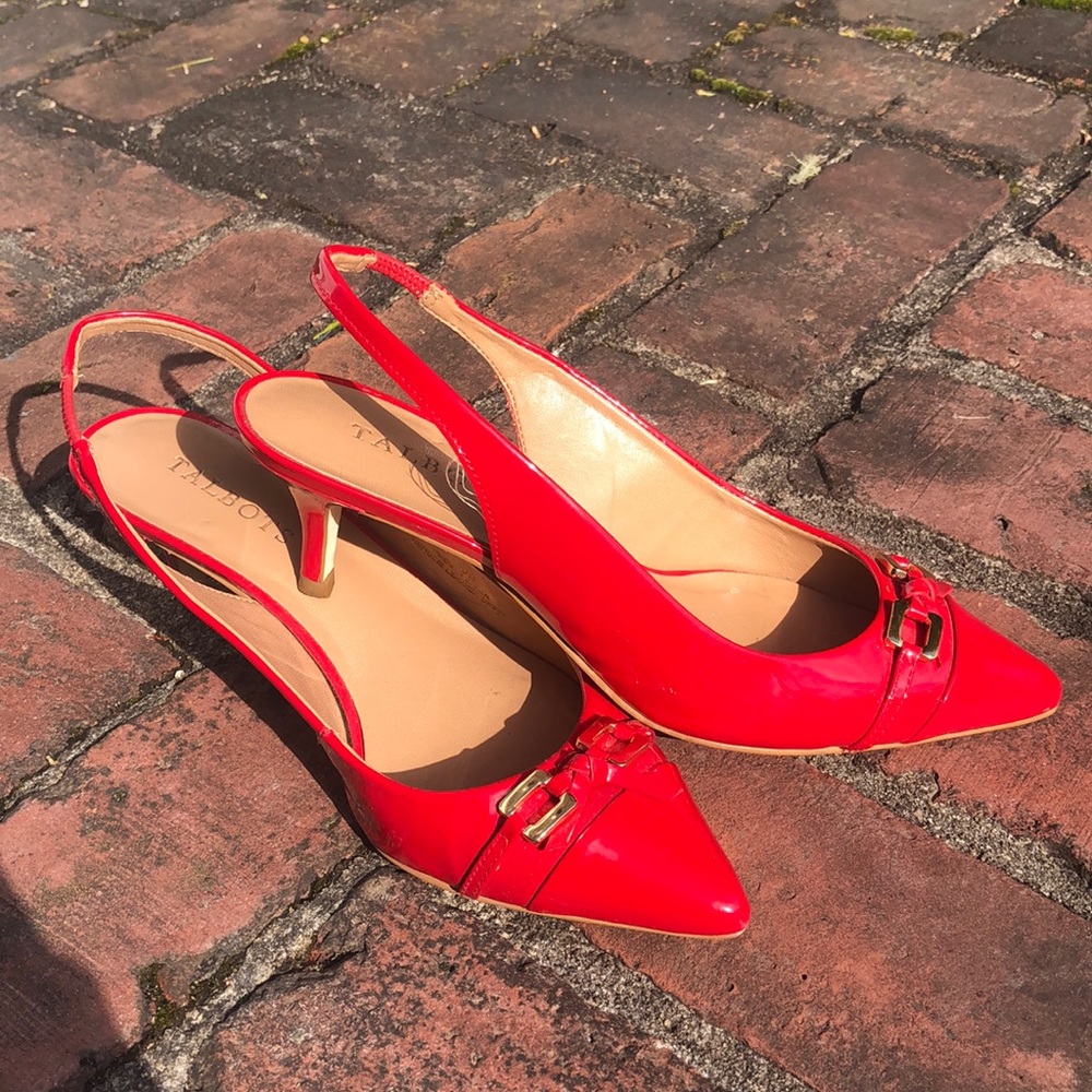 Talbots Red Leather Heels